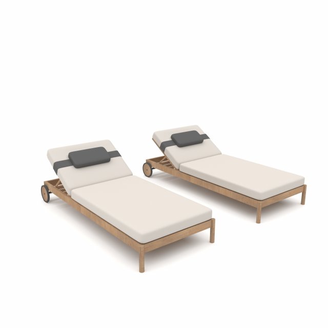 The modern chaise longue Low-poly 3D Model .c4d .max .obj .3ds .fbx .stl .blend 
