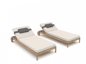 The modern chaise longue Low-poly 3D 모델