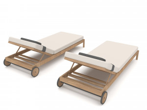 The modern chaise longue Low-poly 3D Model