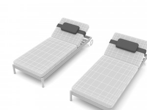 The modern chaise longue Low-poly 3D Model