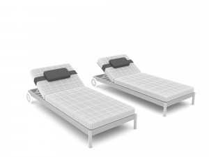 The modern chaise longue Low-poly 3D Model