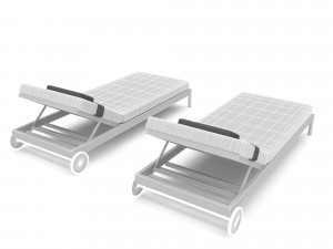 The modern chaise longue Low-poly 3D Model