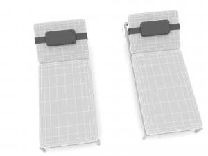 The modern chaise longue Low-poly 3D Model