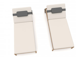 The modern chaise longue Low-poly 3D Model