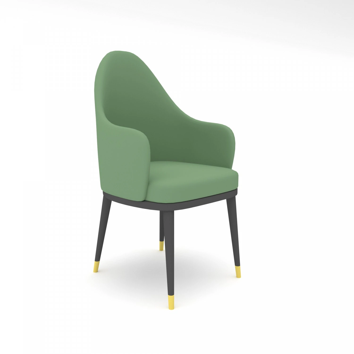 The modern cafe armchair Low-poly 3D Model .c4d .max .obj .3ds .fbx .stl .blend 