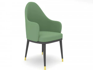 आधुनिक कैफे आर्मचेयर लो-पॉली 3D मॉडल