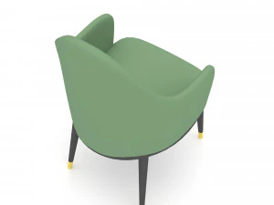 The modern cafe armchair Low-poly 3D Model