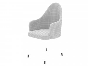 The modern cafe armchair Low-poly 3D मॉडल