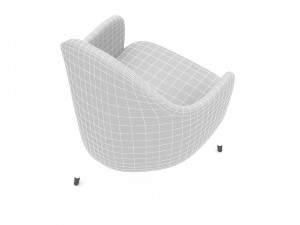 The modern cafe armchair Low-poly 3D मॉडल