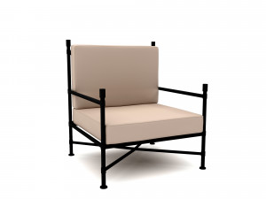 The modern cafe armchair Low-poly 3Dモデル