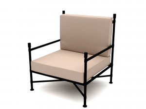The modern cafe armchair Low-poly Modelo 3D