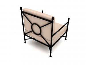 The modern cafe armchair Low-poly Modelo 3D
