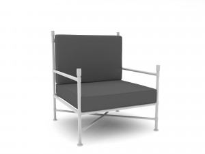 The modern cafe armchair Low-poly Modelo 3D