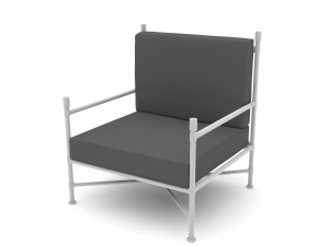 The modern cafe armchair Low-poly Modelo 3D