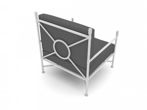 The modern cafe armchair Low-poly Modelo 3D
