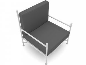 The modern cafe armchair Low-poly Modelo 3D