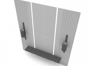 Modern tv wall Low-poly Modelo 3D