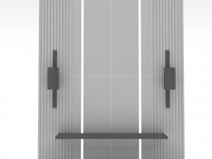 Modern tv wall Low-poly Modelo 3D