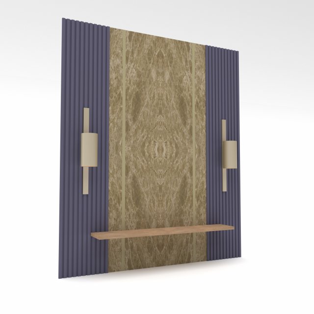 Modern tv wall Low-poly Modelo 3D .c4d .max .obj .3ds .fbx .stl .blend 