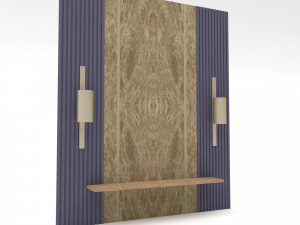 Modern tv wall Low-poly 3D 모델