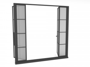 Loft door Low-poly 3D Model