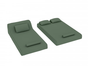 Soft chaise lounge Low-poly Model 3D