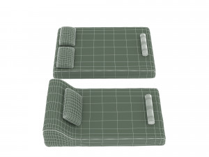Soft chaise lounge Low-poly Model 3D