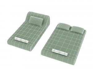 Soft chaise lounge Low-poly 3D Model