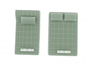 Soft chaise lounge Low-poly Model 3D