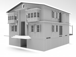 Bohemian villa Low-poly Modelo 3D