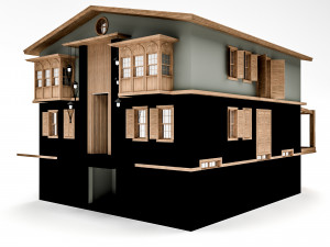 Bohemian villa Low-poly 3D 모델