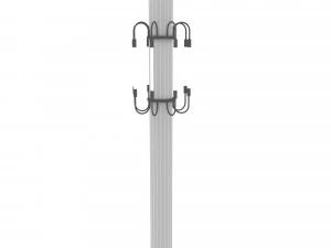 Modern illuminated column Low-poly 3D Model