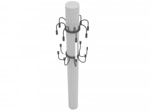 Modern illuminated column Low-poly 3D Model