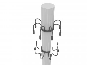 Modern illuminated column Low-poly 3D Модель