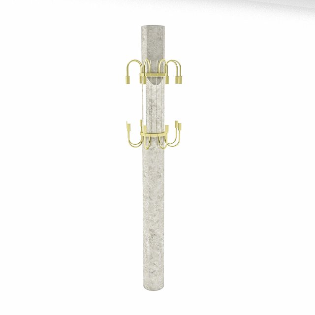 Modern illuminated column Low-poly 3D Модель .c4d .max .obj .3ds .fbx .stl .blend 