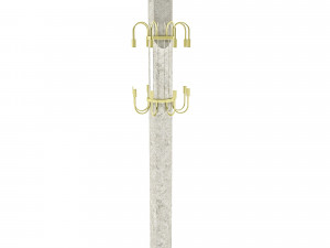 Modern illuminated column Low-poly 3D Model