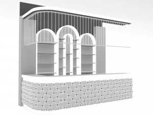 The classic indoor bar Low-poly 3D Model