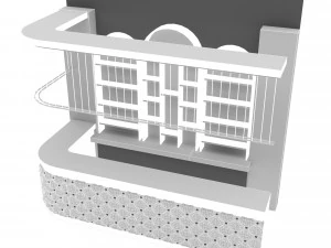 The classic indoor bar Low-poly 3D Model