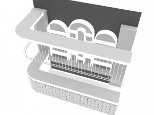 The classic indoor bar Low-poly 3D Model