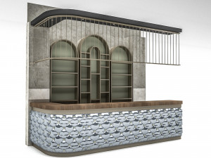 The classic indoor bar Low-poly 3D 모델