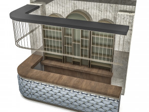 The classic indoor bar Low-poly Model 3D