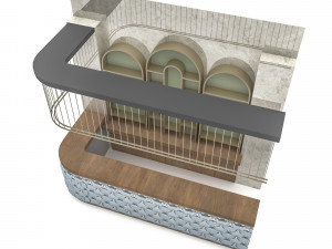 The classic indoor bar Low-poly Model 3D