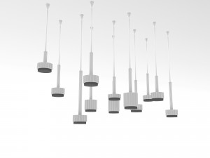 Classic gold ceiling lighting Low-poly 3D Model