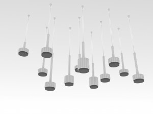 Classic gold ceiling lighting Low-poly 3D Model
