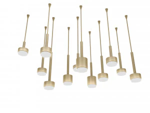 Classic gold ceiling lighting Low-poly 3D Model