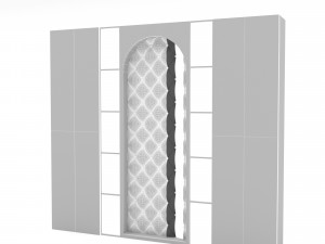 Office wall decor and bookcase Low-poly 3D मॉडल