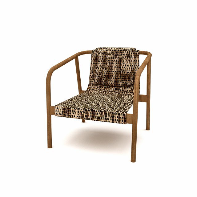 The decorative modern chair Low-poly 3D Model .c4d .max .obj .3ds .fbx .stl .blend 