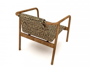 The decorative modern chair Low-poly 3D Model