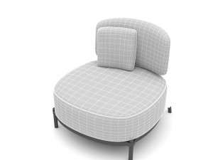 The decorative modern chair 02 Low-poly 3D मॉडल
