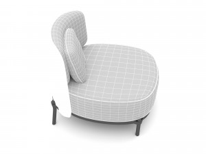 The decorative modern chair 02 Low-poly 3D मॉडल